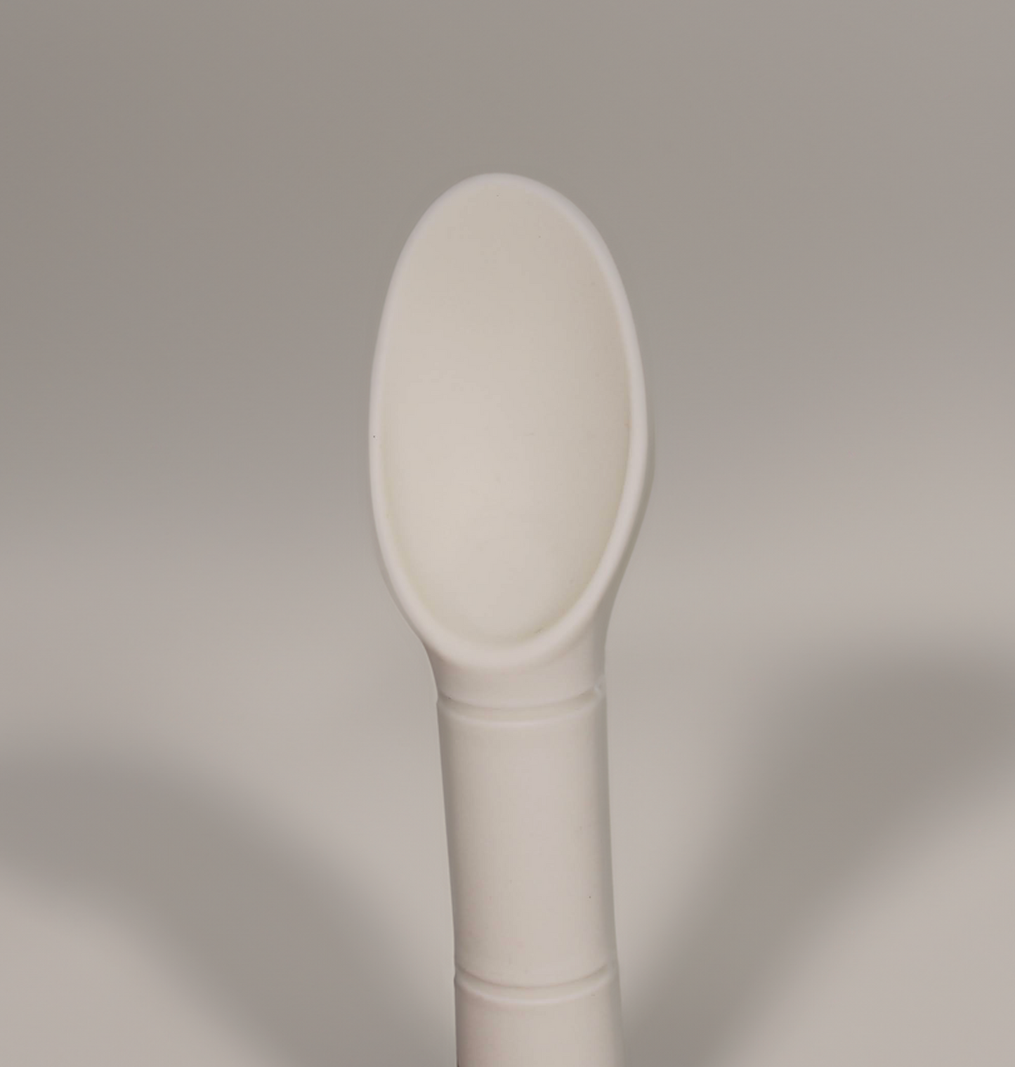 Silicone Soft Tip Feeding Spoon  - Milky White